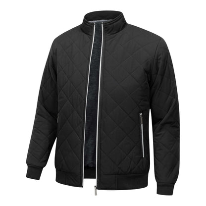 Quilted Warm Men's Winter Jacket with Fleece Lining
