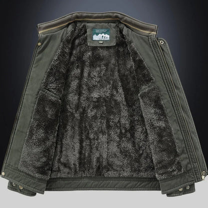 Elegant Cotton Bomber Jacket Men's