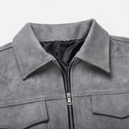 Elegant Suede Men's Jacket