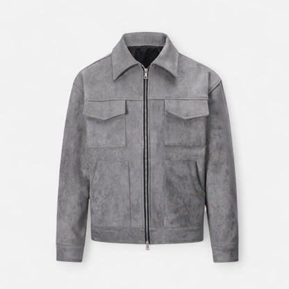 Elegant Suede Men's Jacket