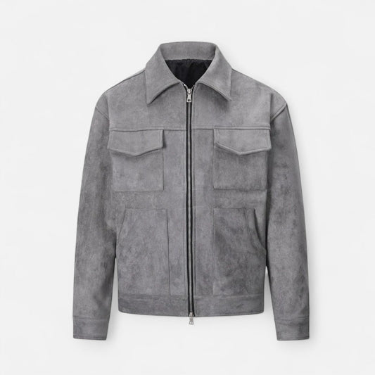 Elegant Suede Men's Jacket