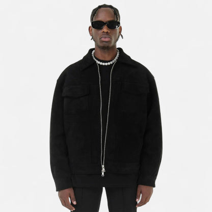 Elegant Suede Men's Jacket