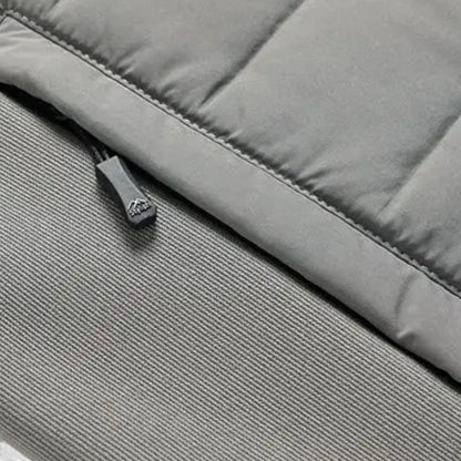 Quilted Warm Men's Down Jacket with Stand Collar