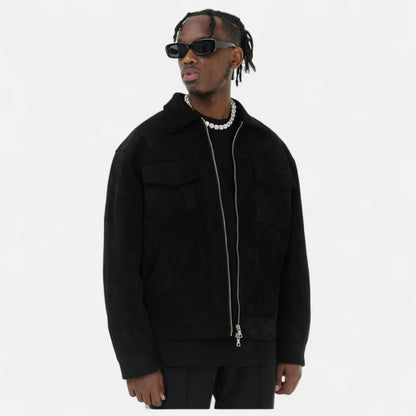 Elegant Suede Men's Jacket
